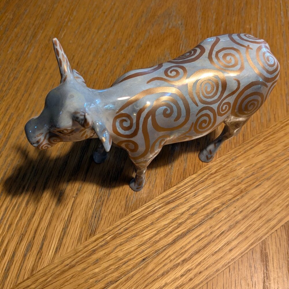 CowParade Ceramic "Metallicow" Figurine